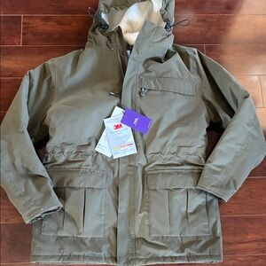 Olive Hooded Parka Jacket